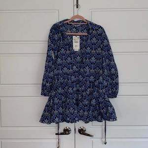 Blue print Zara dress new with tags